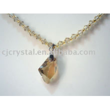 Modische neue Design klar große Glas Kristall Perlen Halsketten